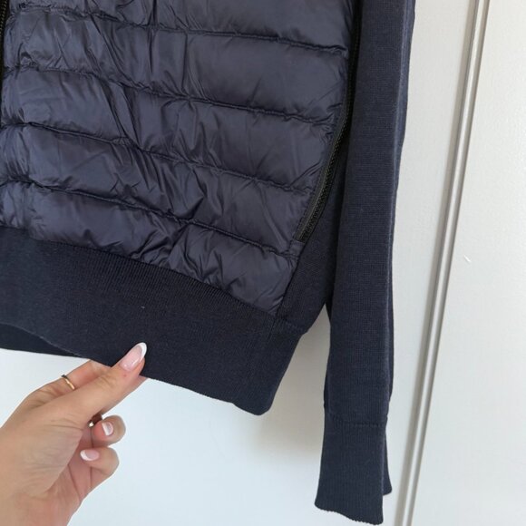 NWT Canada Goose Men's HyBridge Knit Packable Jacket Navy Wool Knit Down Filled - Picture 6 of 8
